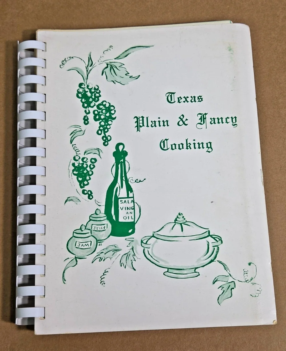 Vintage 1965 Texas Plain & Fancy Cooking Cookbook District II Garden Clubs